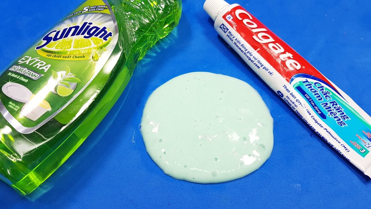 cách làm slime bằng kem đánh răng